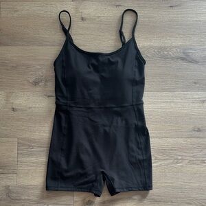 Black spandex romper